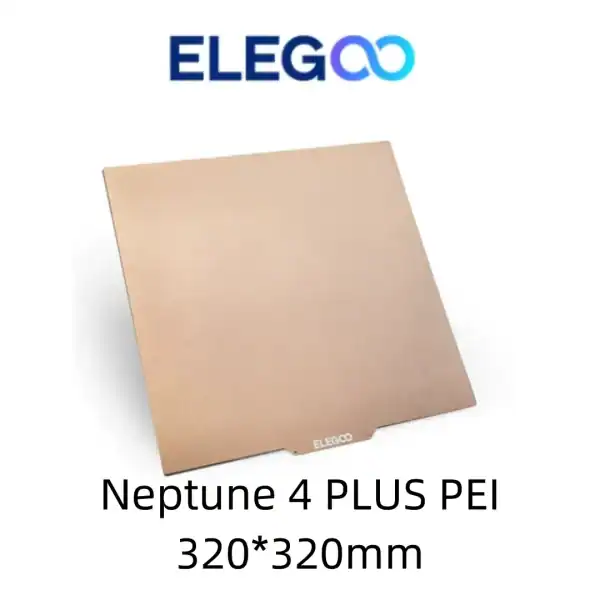 Durable PEI print bed plate compatible with Neptune 4 series 3D printers. Enhance adhesion & print success.