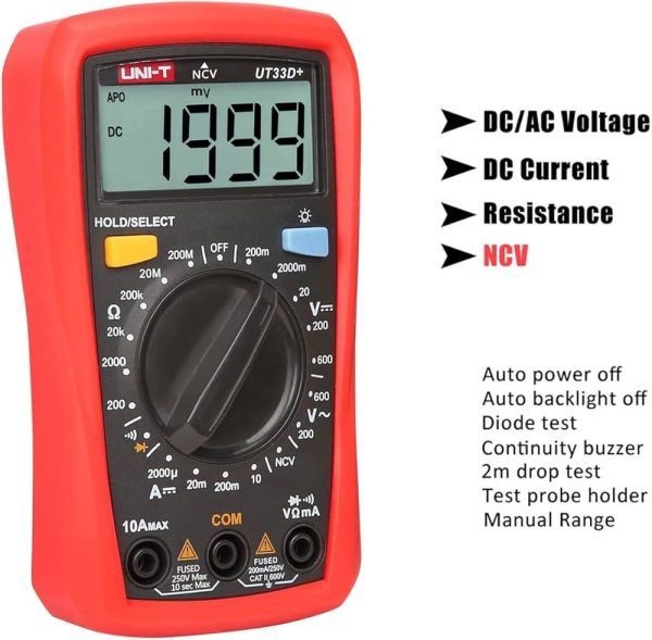 جهاز قياس UNI-T UT33D+ Digital Palm Size Multimeter