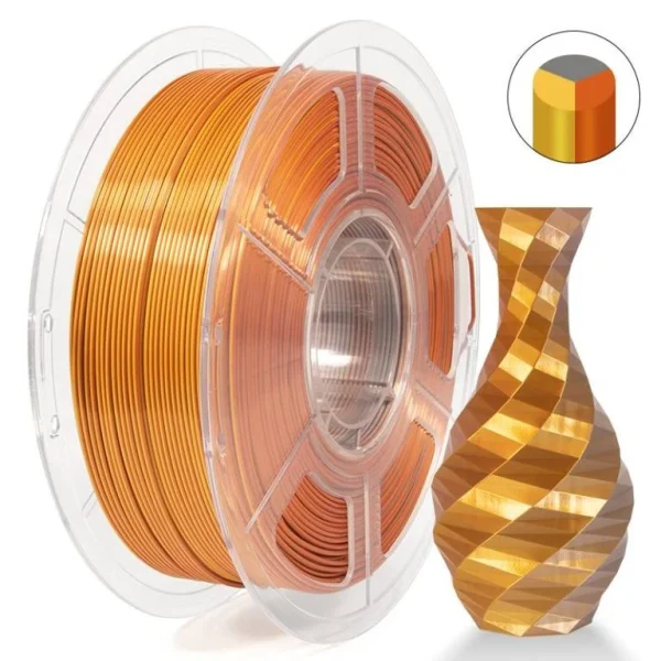 ذهبي فضي نحاسي Tri Color Silk PLA